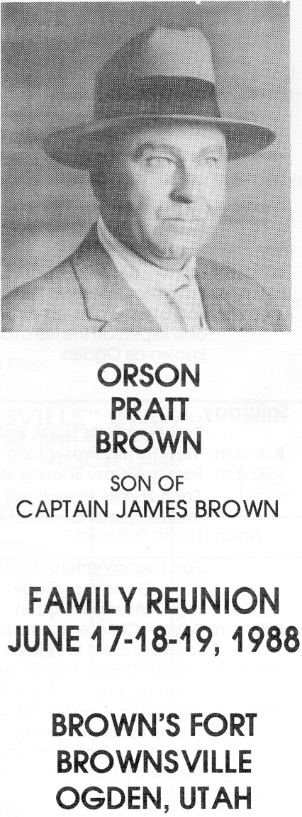 Orson Pratt Brown 1988 program cover