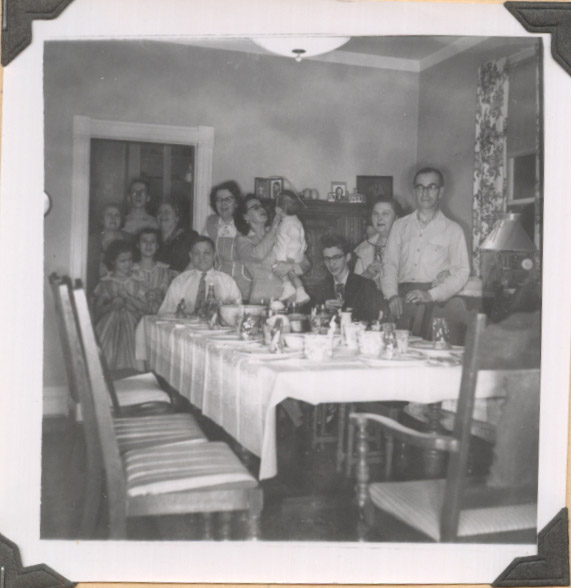 Tessmer-Ferrara Family gathering at Martha and Alfonso Garcia home c. 1957 Michigan