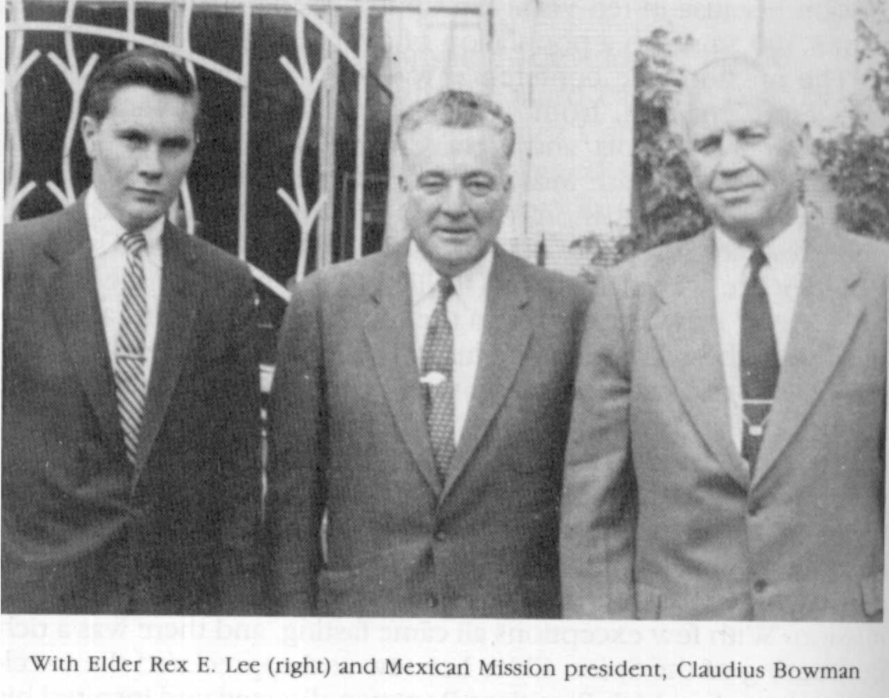 Rex E, Lee, Hugh B. Brown, and Claudius Bowman II c. 1956