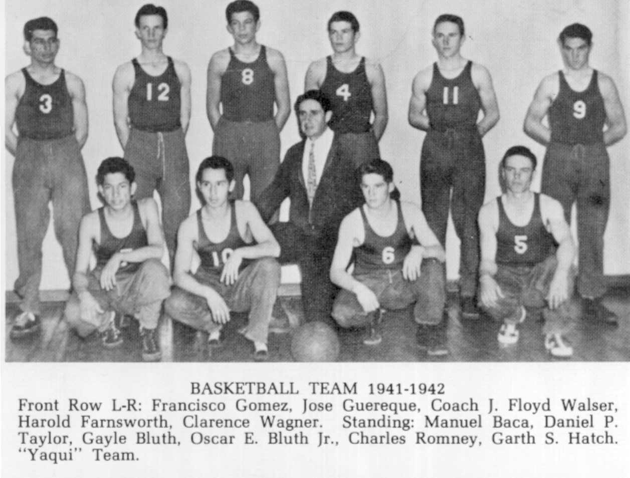 Juarez Stake Academy 1941-1942 Baketball team