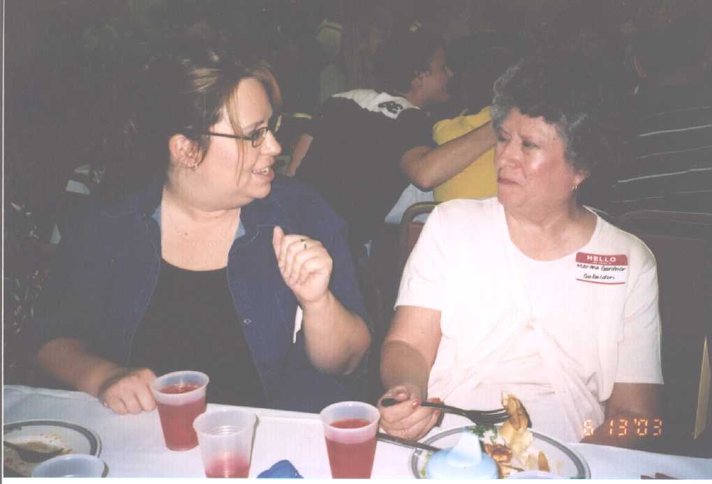 Alene Gardner (b. 1972) with her mom, Martha G. Brown Gardner in 2003