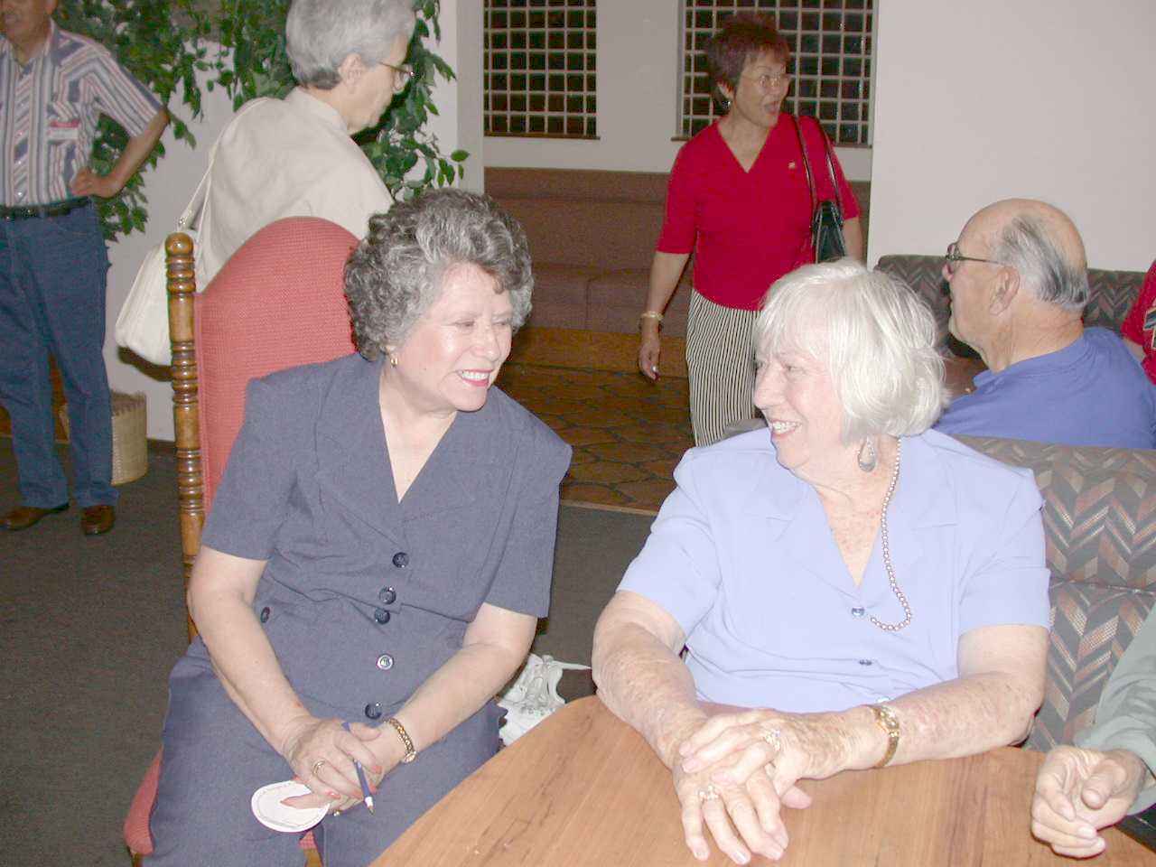 Martha G. Brown Gardner with "sister" Mary Green June 14, 2003