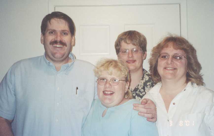 Mickey and Connie with their children in 2001
