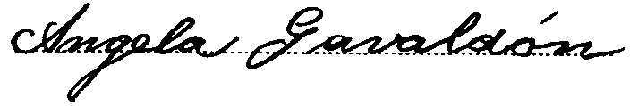 Angela Gavaldon signature