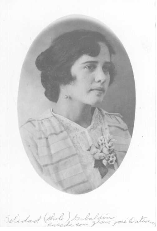 Soledad "Chole" Gabaldon Ontiveros just before her death on June 6, 1936