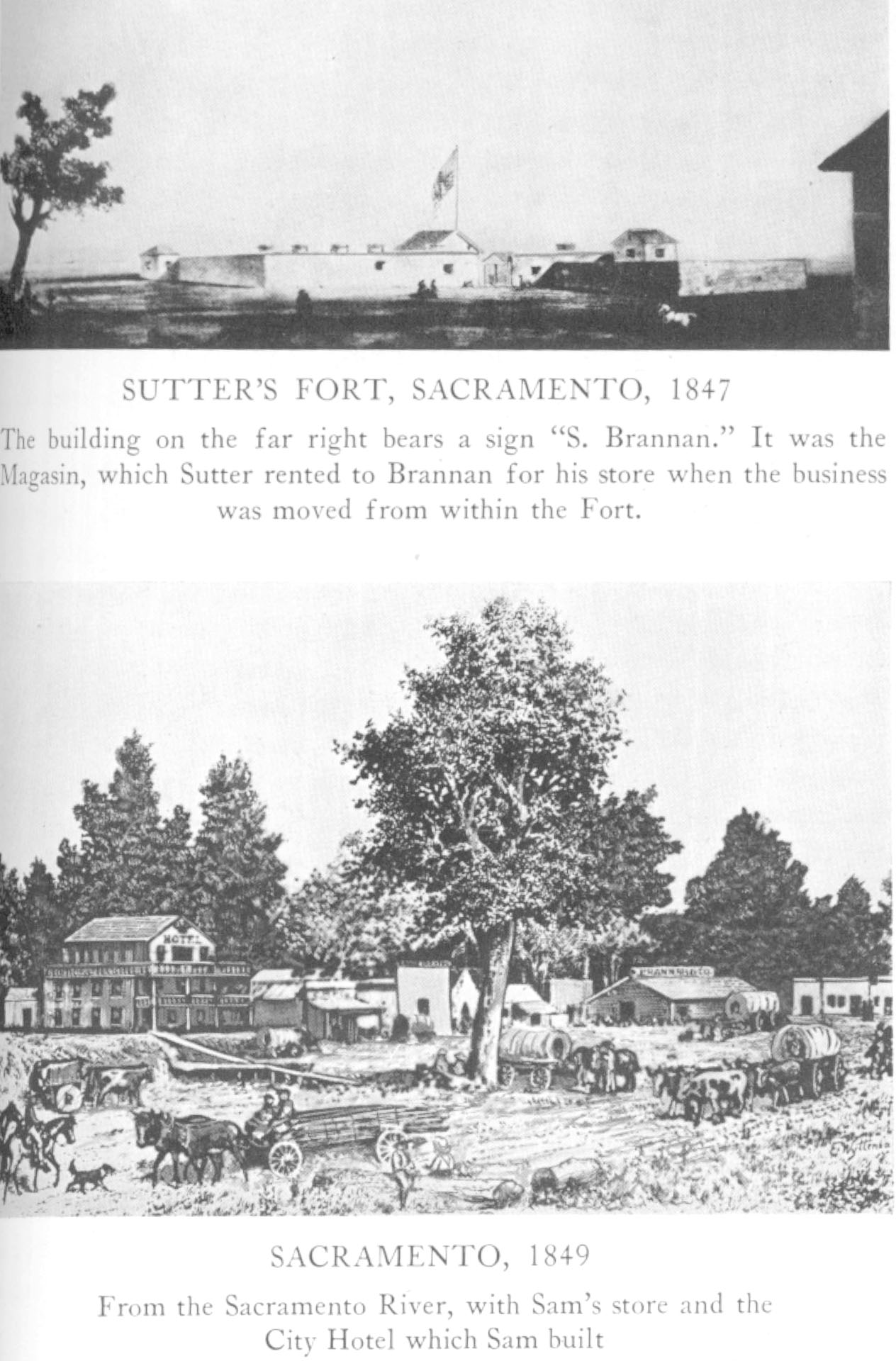 Samuel Brannan's stores in California -1847 and 1849
