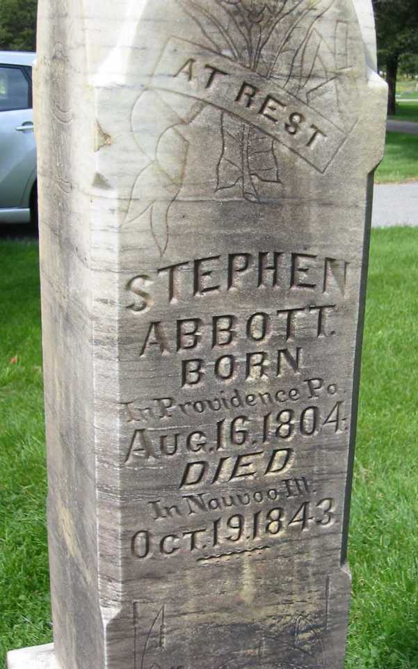 grave marker Abigail Smith Abbott