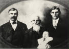 Four Generations - Myron Alma Abbott with son, grandson, and great-grandson