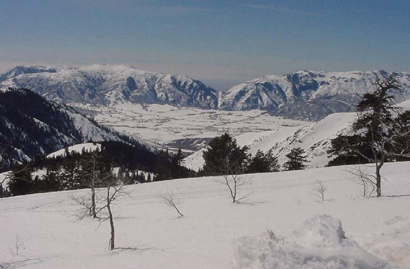 Ogden Valley in winter -view from Powder Mountain
