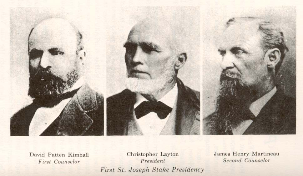 First St. Joseph Stake Presidency - Layton, Kimball, Martineau 1898