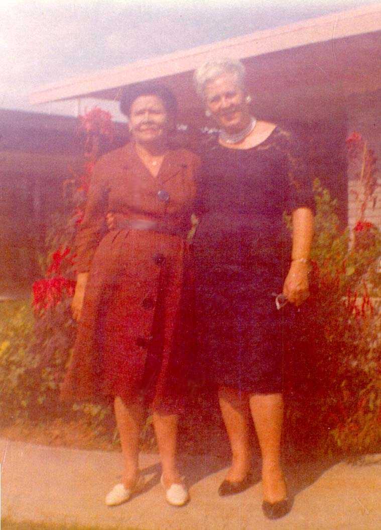 Juliana Porras de Cardenas Brown (Grant Brown's wife) with Betty Galbraith Brown Leach Moore around 1967