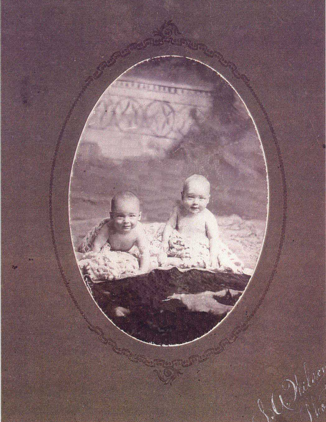 Twins- William Galbraith Brown and Pratt Orson Brown August 1905