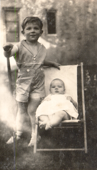 J. Duncan and his sister, Beverly, 1935
