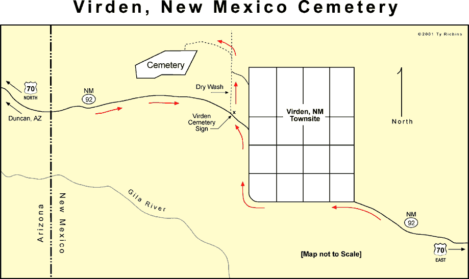 Virden, New Mexico map