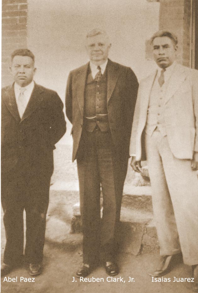 Abel Páez, J. Reuben Clark Jr., Isaias Juárez, c. 1931