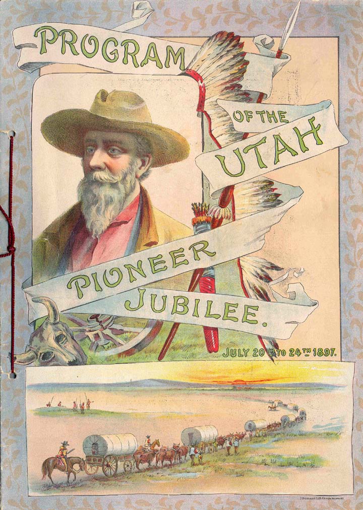 Pioneer and Mormon Battalion Jubilee Program Cover - 1897