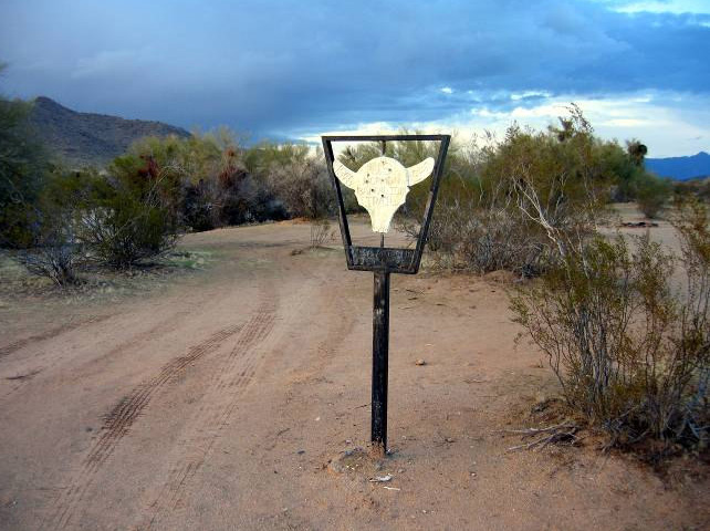 Mormon Battalion Trail marker in Arizona