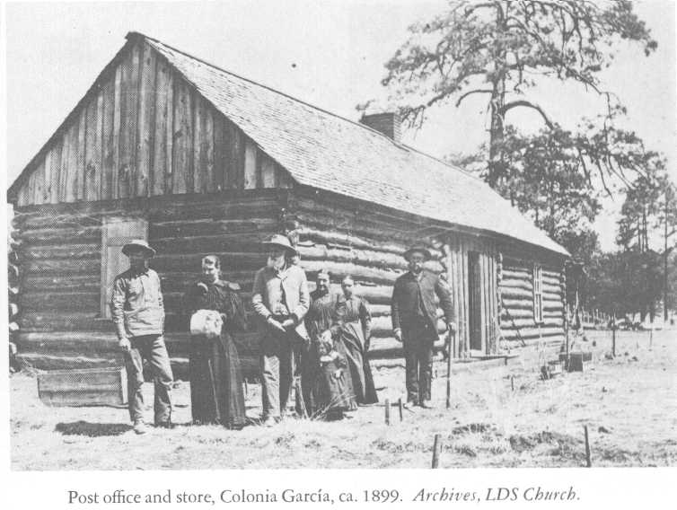 Post office and store at Colonia Garcia circa 1899