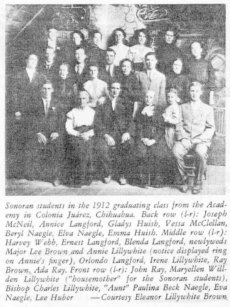 1912 Sonoran Graduates of Juarez Stake Academy