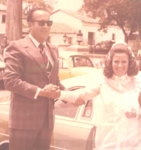 Norma Navas Young Wedding 2 May 1976 Married (1) October 31, 1975,  (2)i n Church on  2 May 1976 Capilla del Huerto in Tenancingo, Mexico