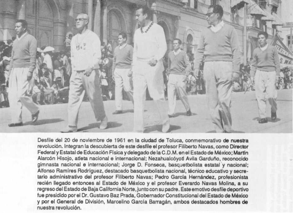 Nov. 20, 1961 - Filiberto Navas Valdes in parade with his son Everardo Navas Molina