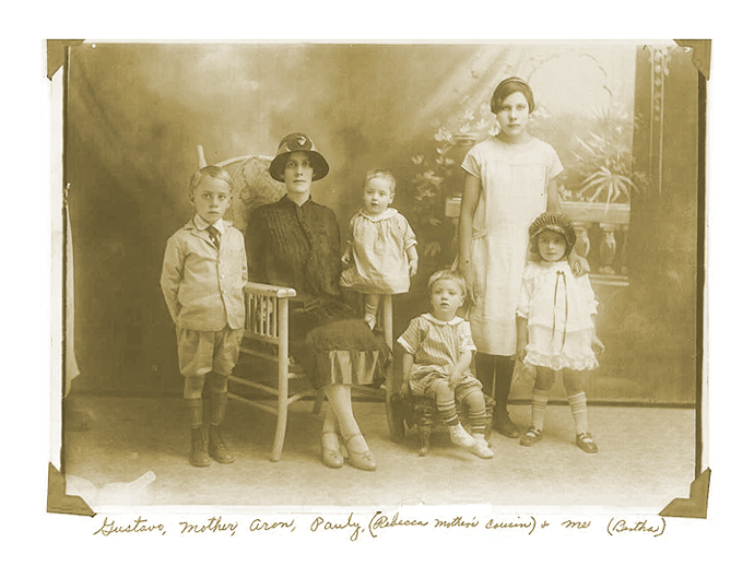 Angela Gabaldon Brown w children c1927