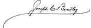 Joseph C. Bentley signature