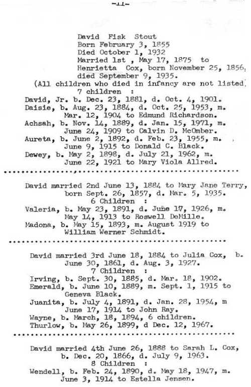 Page 11 David Fisk Stout family