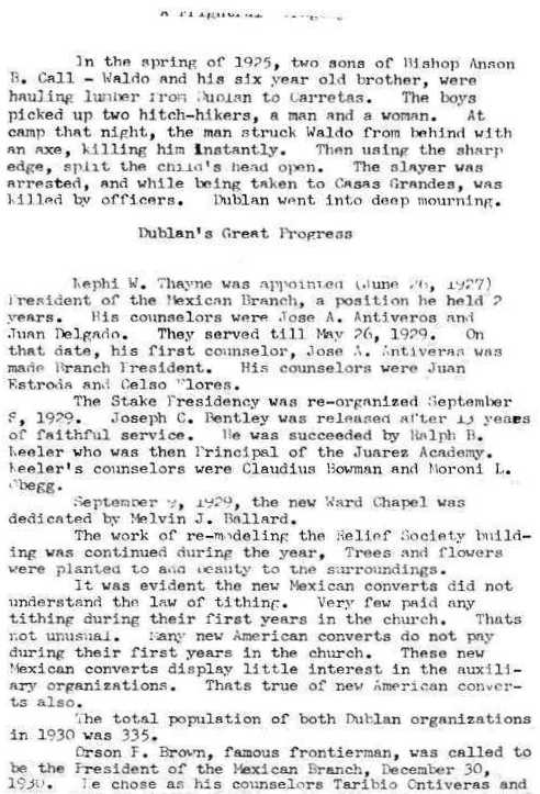 Page 36  Frightful Tragedy - Dublan's Great Progress