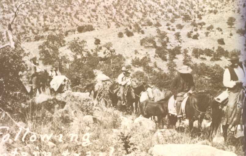 Bishop Albert Daniel Thurber leading the Mormon men from the "Stairs" to Texas - 1912