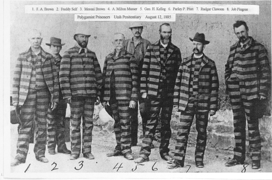 Aug 12, 1885 Polygamist prisoners at Utah Penitentiary - #3 Moroni Brown