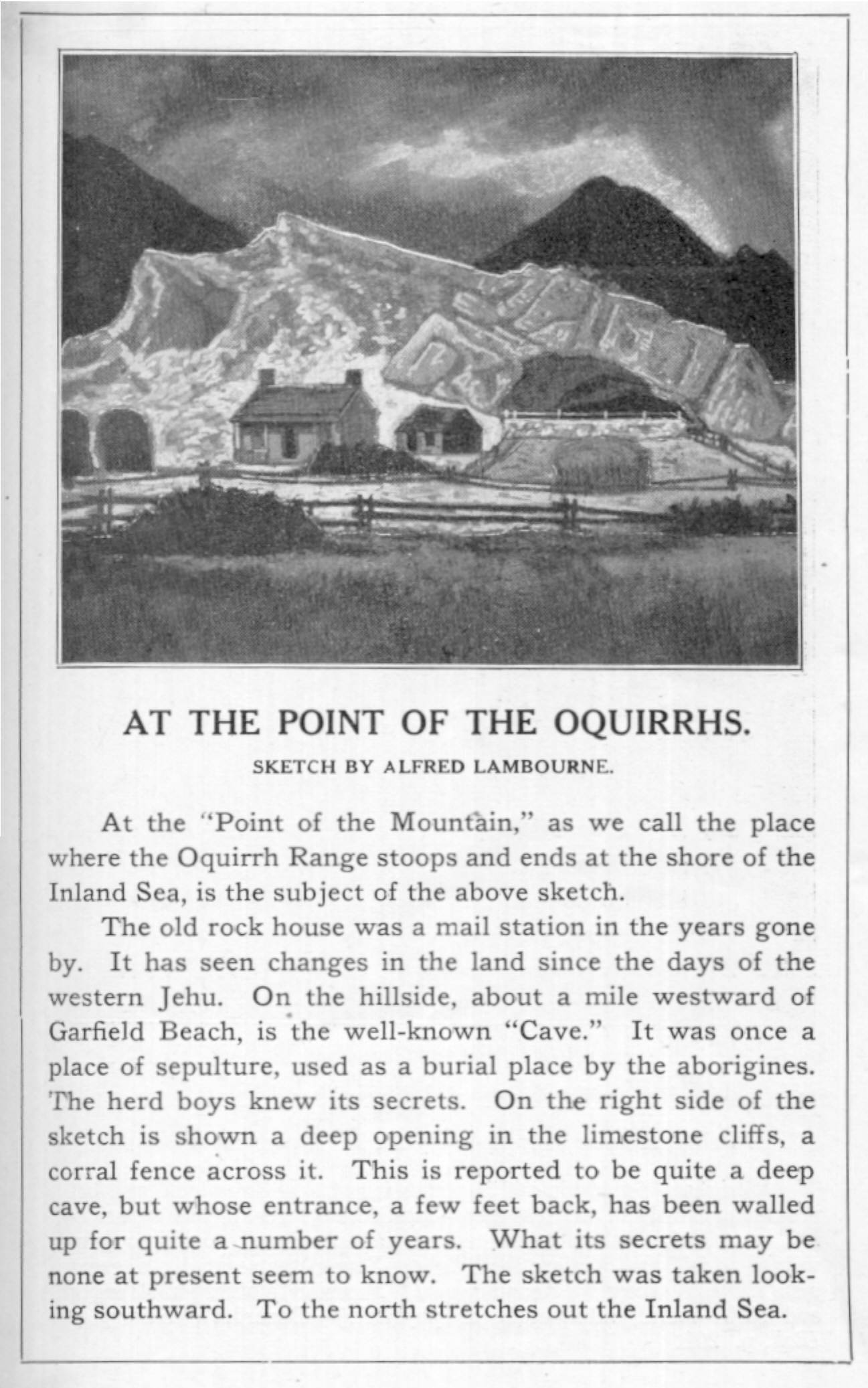 At the Point of the Oquirrhs - by Alfred Lambourne