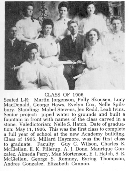 Juarez Stake Academy Class of 1906: Nelle S. Hatch, Valedictorian
