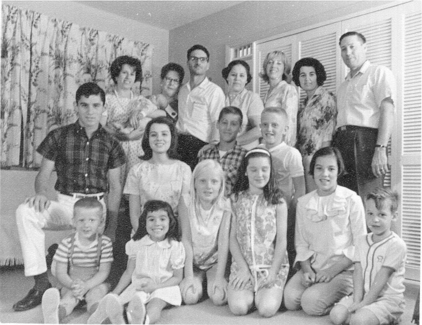 Orson Pratt Brown and Angela Gabaldon Brown descendants, c. 1963