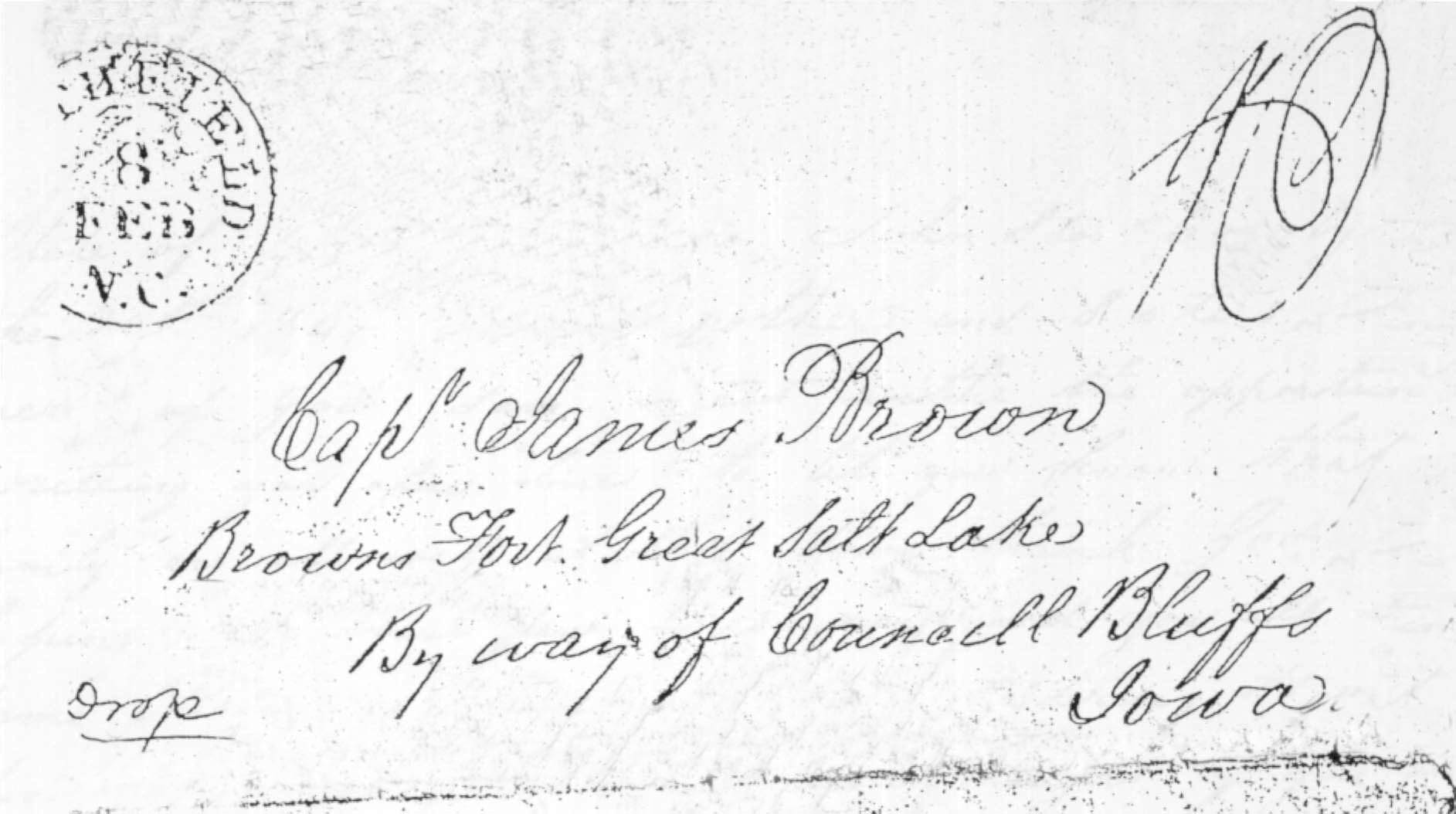 Williams Brown envelope postmarked from Enfield N.C. on 8 Feb 1849